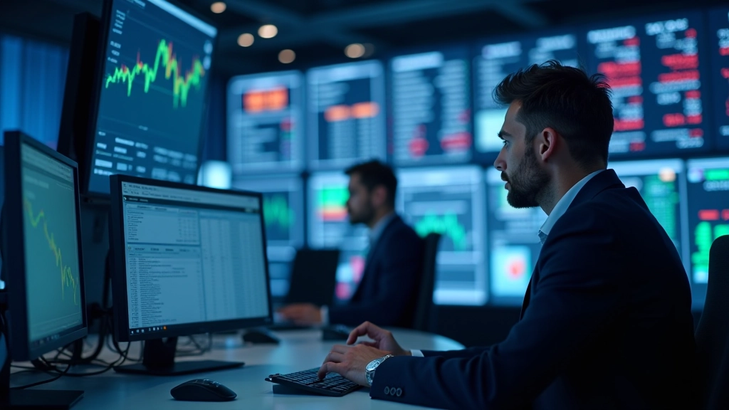 Moderner Handelsplatz mit Echtzeit-Finanzmarktdaten