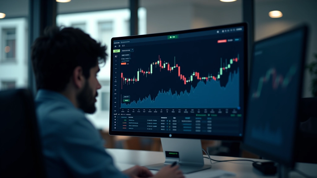 Bundesanleihen und Finanzinstrumente auf einem modernen Finanzbildschirm mit Handelsvolumen und Renditekurven