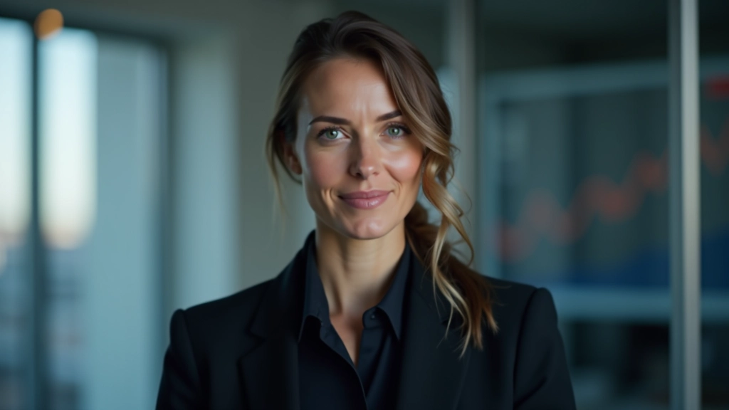 Professionelle Finanzberaterin mit Schaubildern zur Schuldenanalyse, modernes Büro